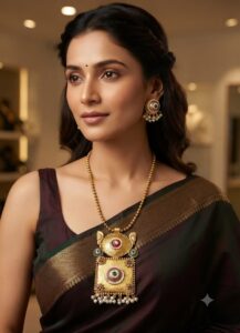 Gold Gem-stone Necklace